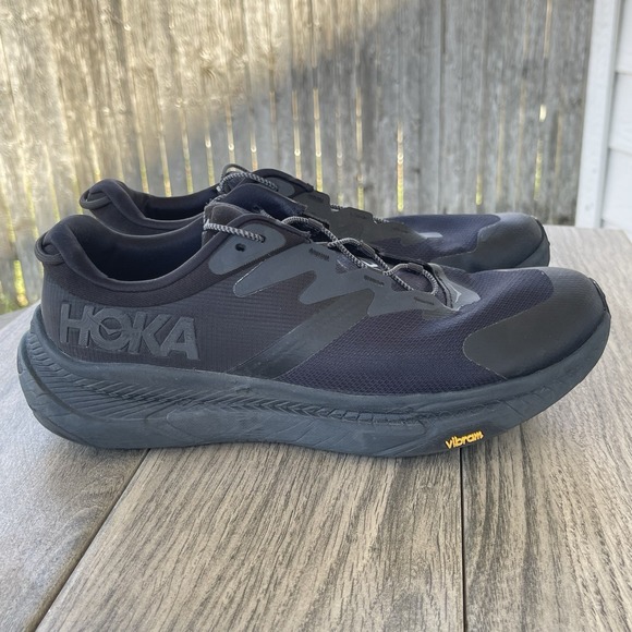 Hoka One Transport Wide Running Shoes Men 9.5 EE Black Trail Sneakers Gorpcore‎ main image 5